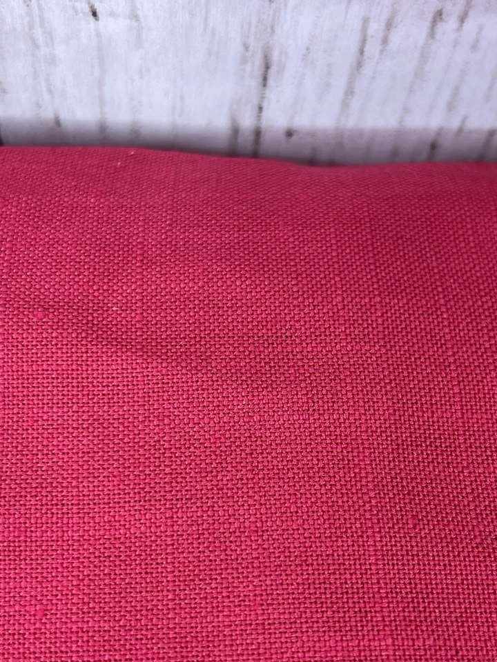 Dark Pink Linen Look Cotton Polyester Blend Fabric 6 Yards 56” Wide Suiting - Image 4 of 4