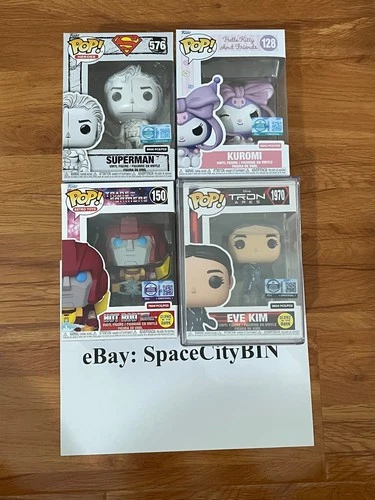 FUNKO Limited Edition Mystery Bundle Box OPENED Superman Hot Rod Eve Kim Kuromi