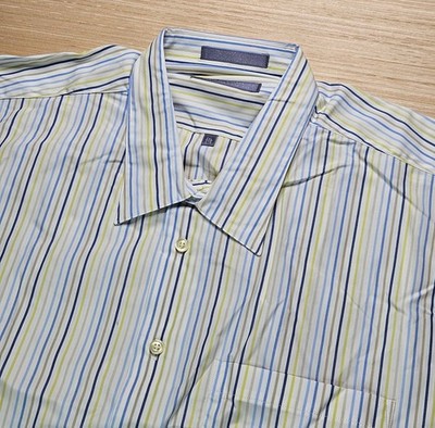 Markham Of Canada Mens Button Up Shirt Size 2XL Striped Short Sleeve NEW