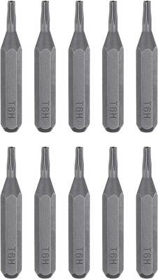 10 Stück T6H Schraubendreher Torx Bit Set, Bitsatz 4mm Sechskantschaft 28mm/1,1