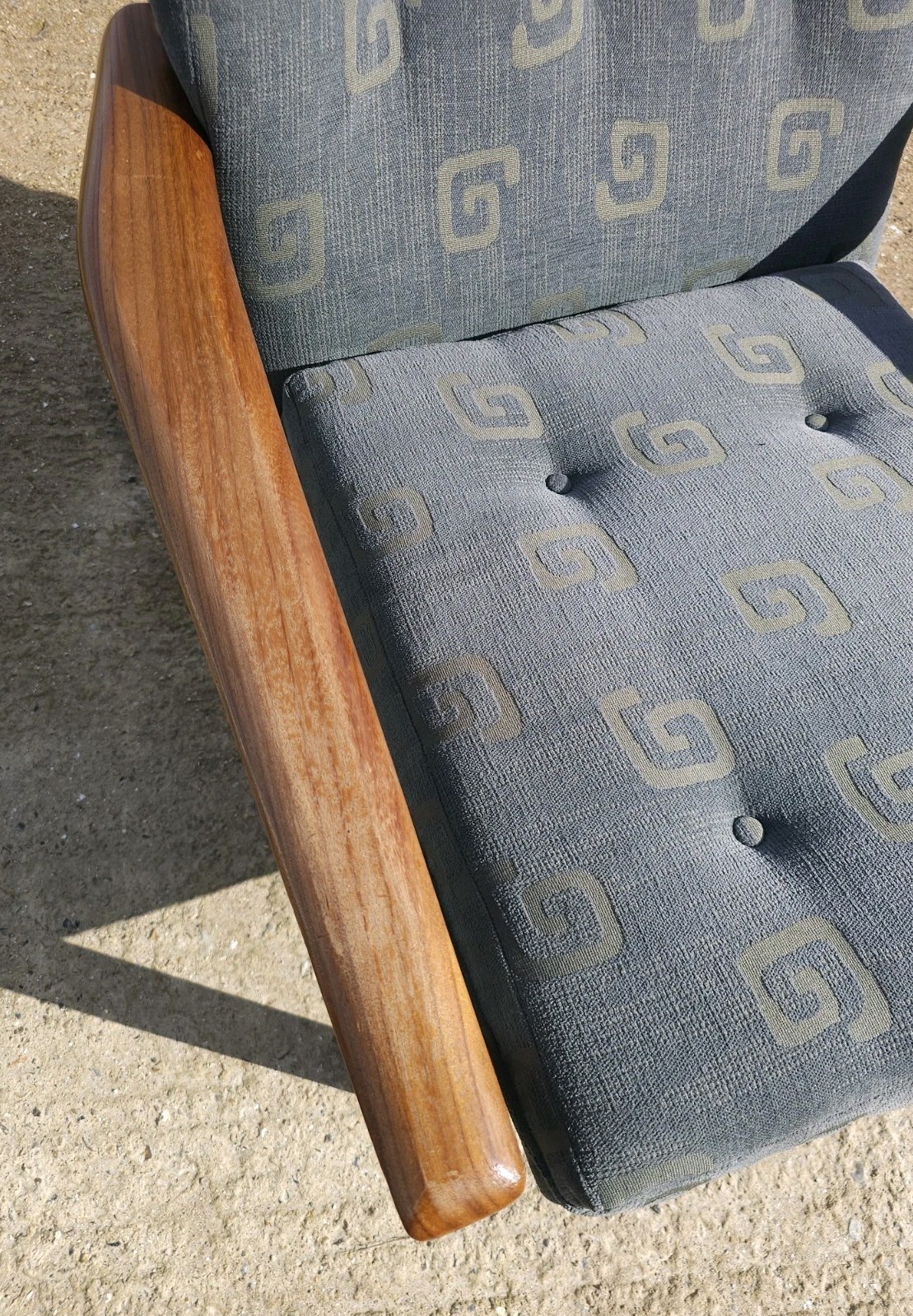 Vintage Mid Century Low Lounge Fireside Armchair — image 4