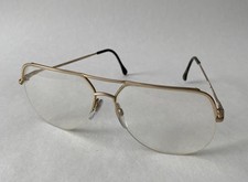Luxottica Hercules Vintage Half Rim Aviator Eyeglasses Size: 60-18 Frames Only 