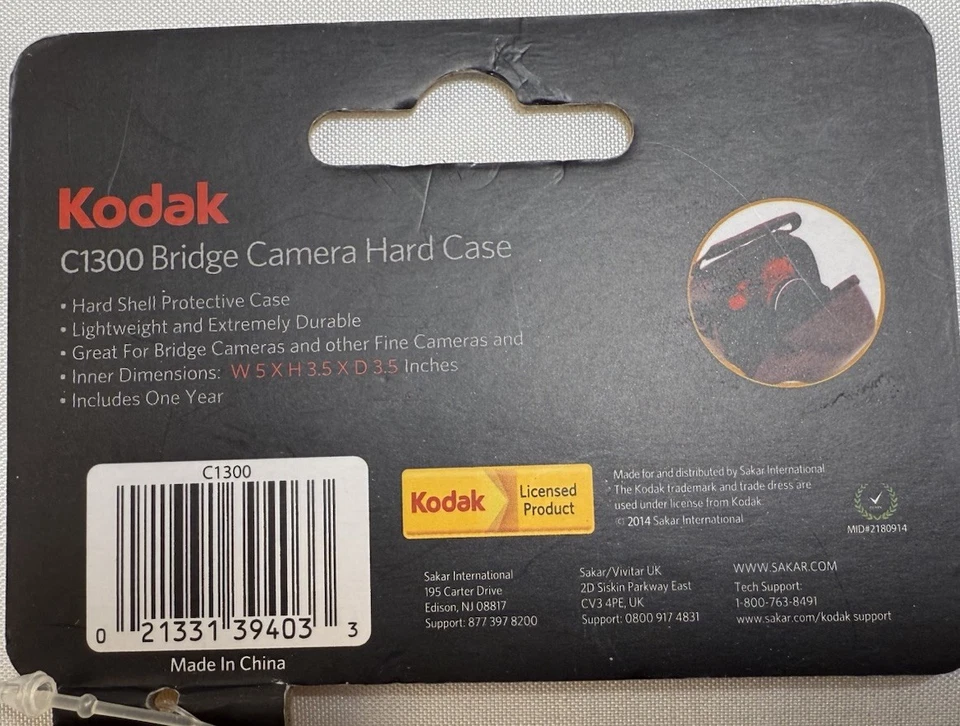 Black Kodak C1300 Bridge Camera Hard Case New With Tags - Wide Shoulder Strap - Image 3 of 3