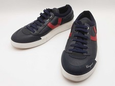 Salvatore Ferragamo Notion 2 Blue Red Leather Shoes Size F 9 M Do0525lxzde