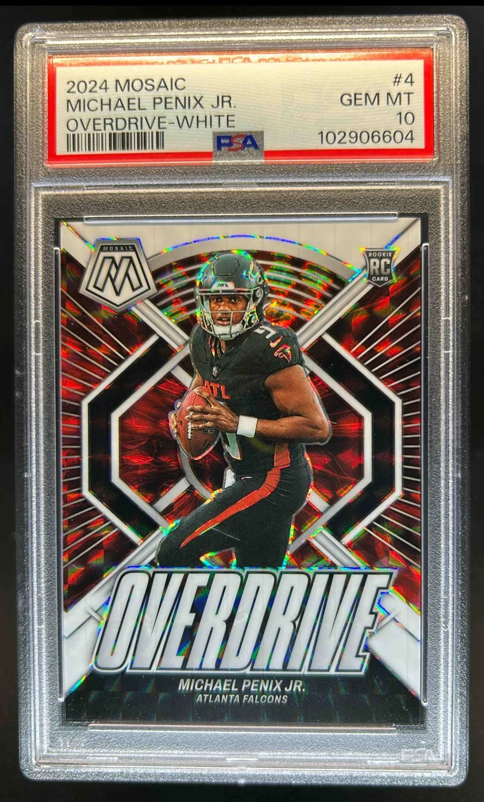 Michael Penix Panini Mosaic Overdrive #4 White