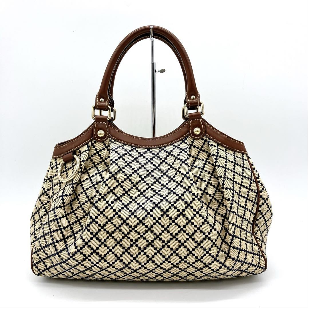Gucci Sookie Diamante Beige Canvas Tote Bag Pre-Owned