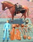 Marx Johnny West Blue Jamie West & Pancho #6 w Accessories  & Tack  Jay, Jan
