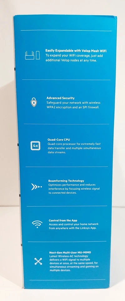 Linksys WHW0103 AC1300 3-pack Set VELOP Dual-Band WiFi 5 System White - Image 4 of 4