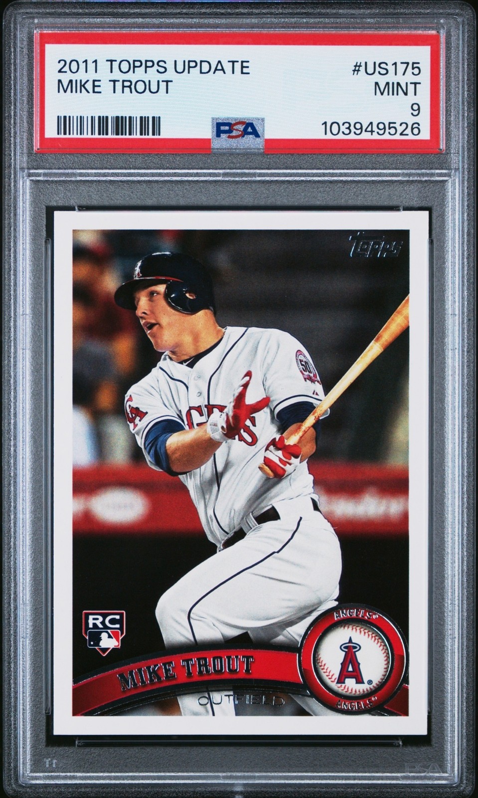 2011 Topps Update 🔥MIKE TROUT🔥 Rookie PSA 9 🌟 Mint