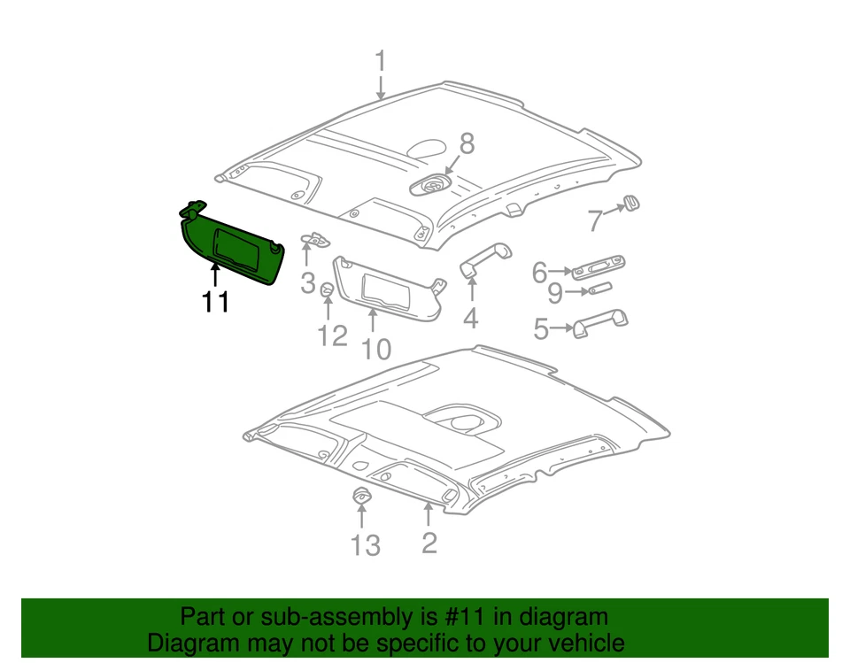 Visera GM 90440497 genuina Foto 2 de 2