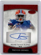2021 SAGE ASPIRE AUTOGRAPH TREVON GRIMES RC AUTO FLORIDA GATORS
