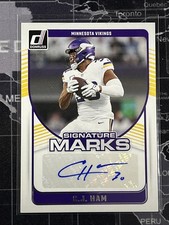 2024 Panini Donruss - Signature Marks C.J. Ham #SMA-CHA AU Minnesota Vikings N65