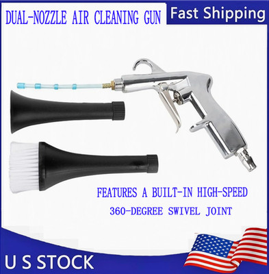 3-in-1 High-Pressure Car Cleaning Gun Nozzle  Air Blow Tool 360° Rotating 1/4in