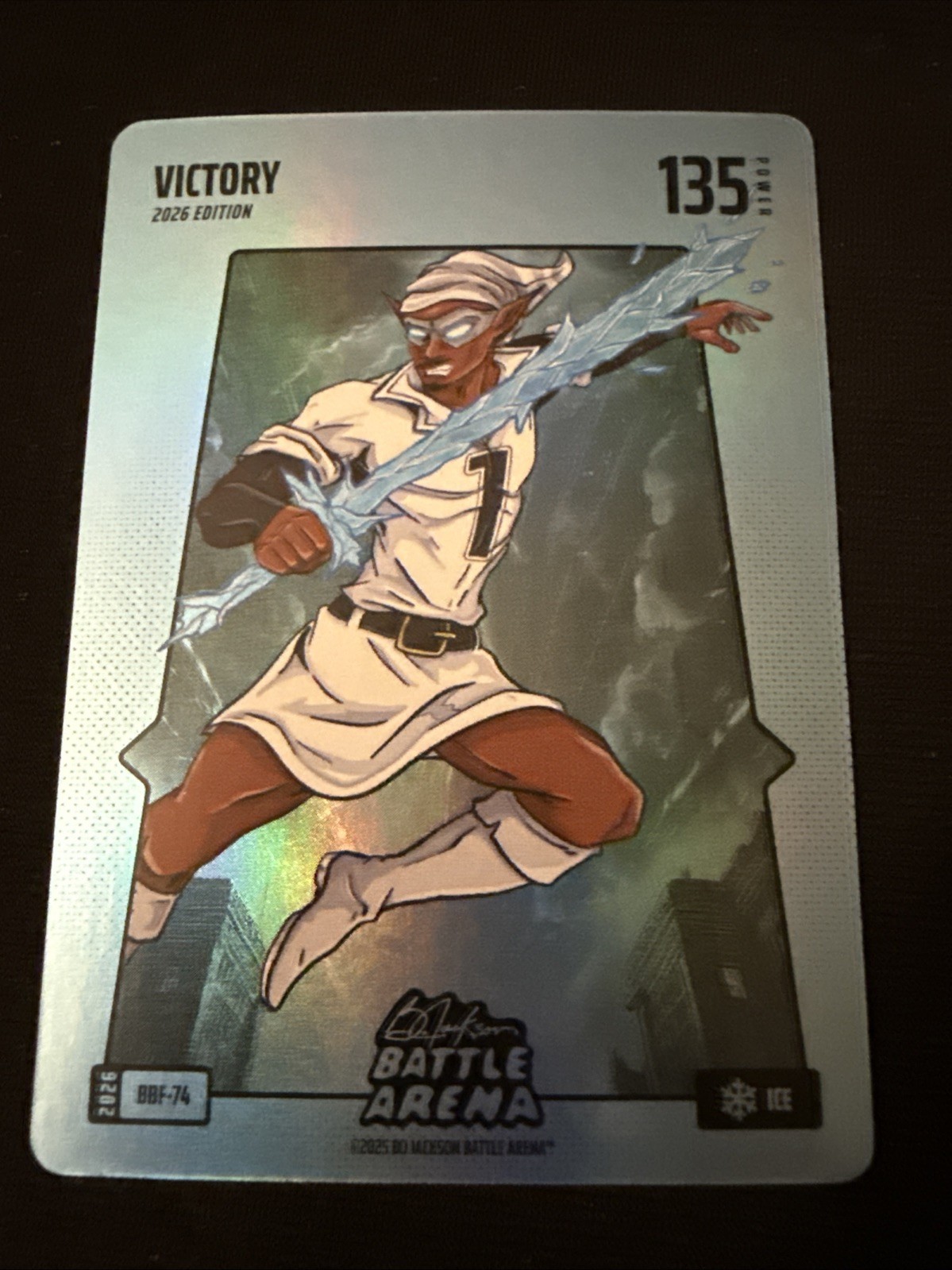 Bo Jackson Battle Arena Victory - Victor Wembanyama Blue Ice Battlefoil