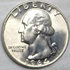 1964 Washington Quarter - circulated, ungraded condition - 90% - Business Strike