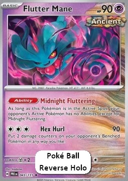 Pokémon Flutter Mane xPRE-043 Rare Englisch NM Reverse Holo