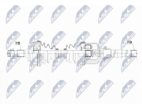 Original NTY Drive Shaft NPW-CT-063 For Citroën
