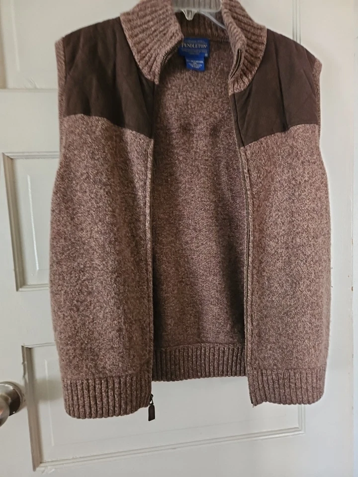 Pendleton woolen Mills Shetland Wool Vest Size M BROWN MENS - Image 4 of 4
