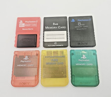 PS1 PS2 6x Memory Card Lot Bundle 8mb Mixed Untested