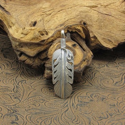 Artisan Crafted Sterling Silver Feather Pendant