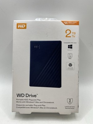 2TB  External Hard Drive Western Digital WD for Chromebook  & Mac