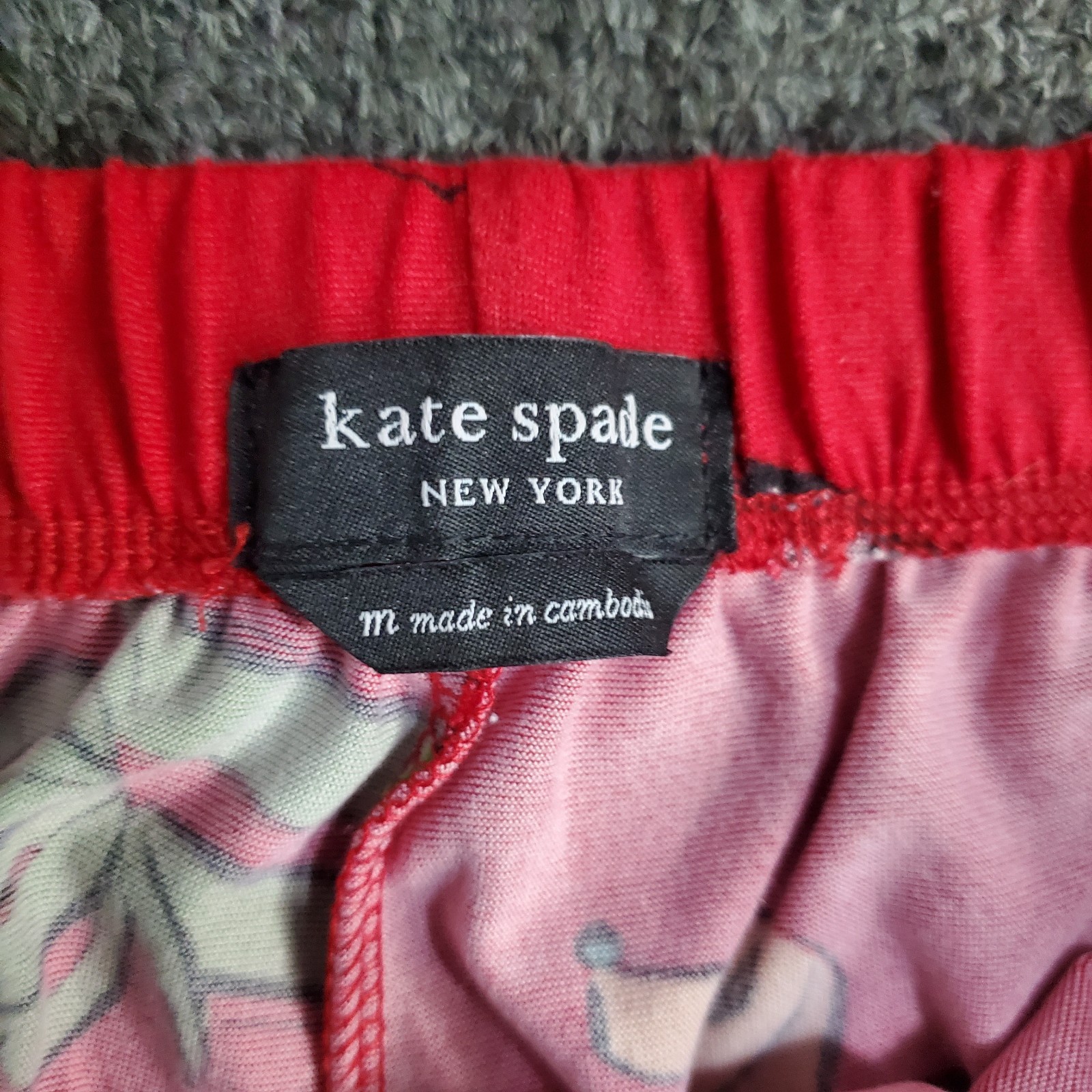 Kate Spade Pajamas Set Womens Sz Medium Red Long Sleeve Things We Love Christmas thumbnail 22