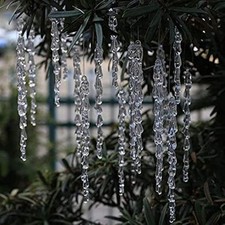 25 pcs icicles Ornament Set - ToBeIT Christmas Decoration Acrylic Transparent