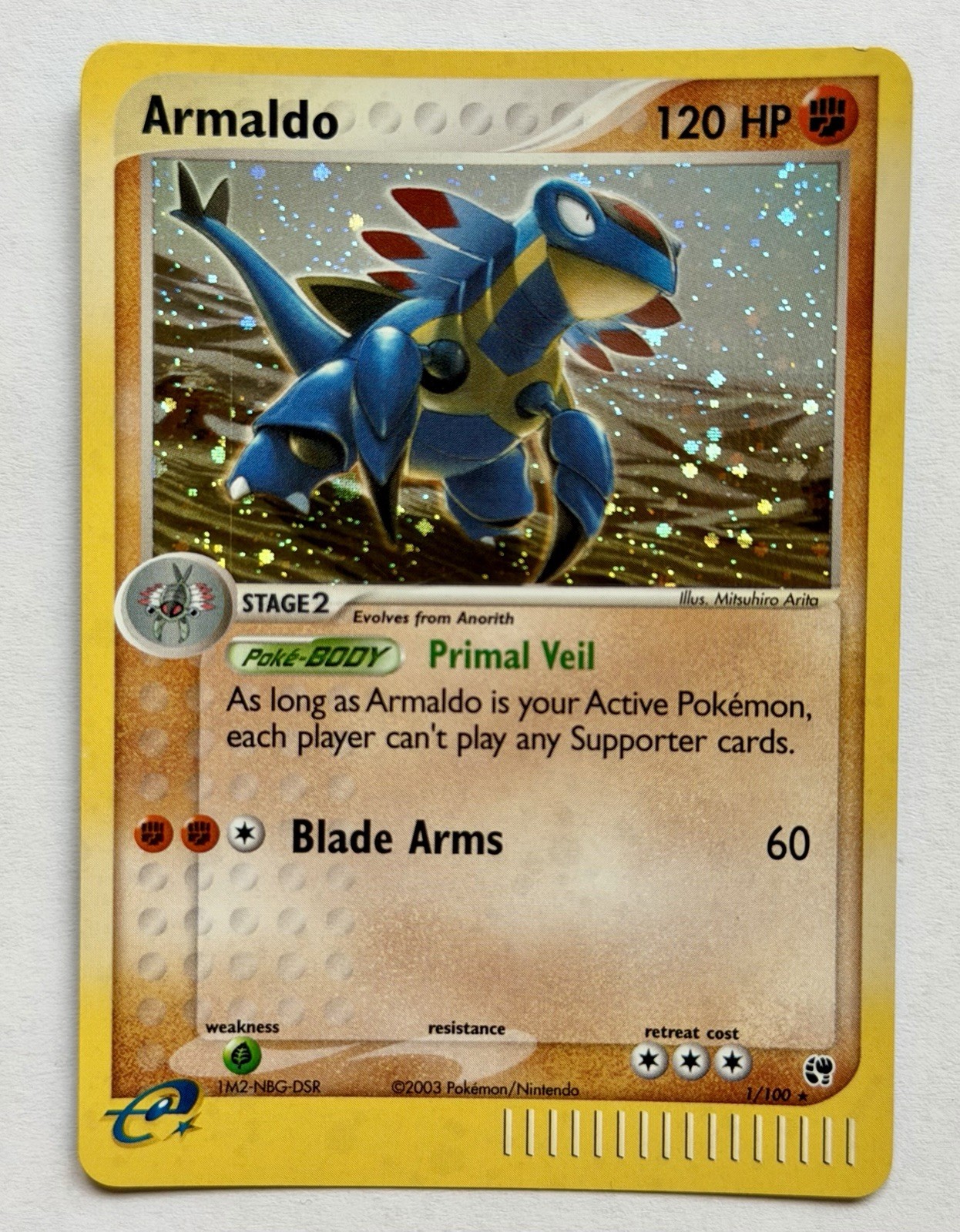 Armaldo - 1/100 EX Sandstorm 2003 - E Reader - Pokémon TCG - NM Reverse Holo