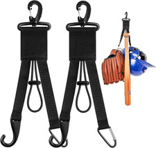 2 Pcs Baseball Softball Gear Hanger 3 in 1 Dugout Organizer Bat Holder with Glov