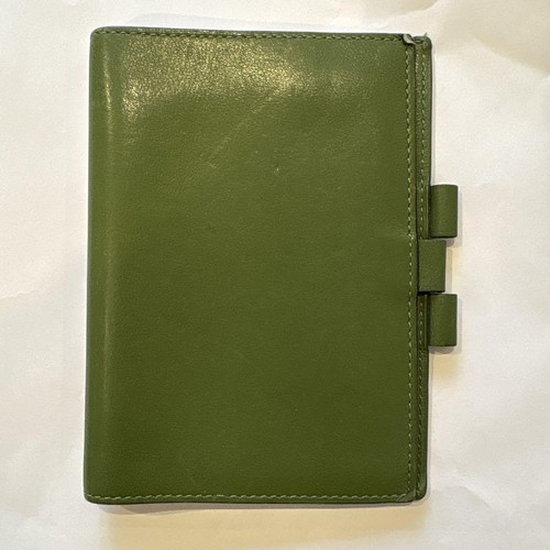 Hermes Agenda PM Pianificatore Compatto Pelle Copertina Notebook Verde Francia 13 x 9 cm - Foto 10 di 24