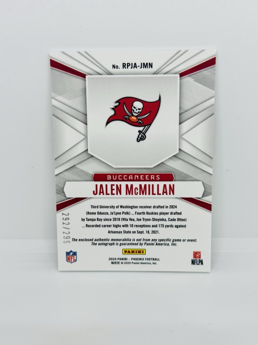 2024 Phoenix JALEN MCMILLAN Rookie Patch Auto /299 Bucs RPA #RPJA
