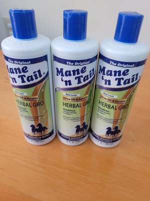 Mane 'n Tail Herbal Gro Shampoo Olive Oil & Keratin Paraben-Free 3x 12 fl oz