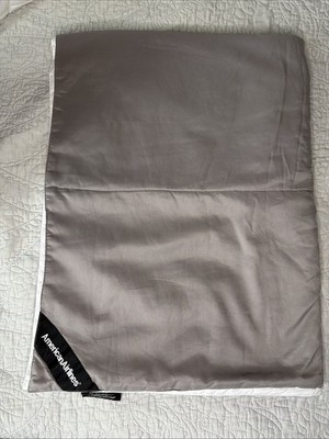 AMERICAN AIRLINES first class duvet blanket gray travel couch throw vNL