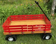 AMISH MADE, HEAVY DUTY LOADMASTER RED WAGON - Utility Cart, MADE in USA