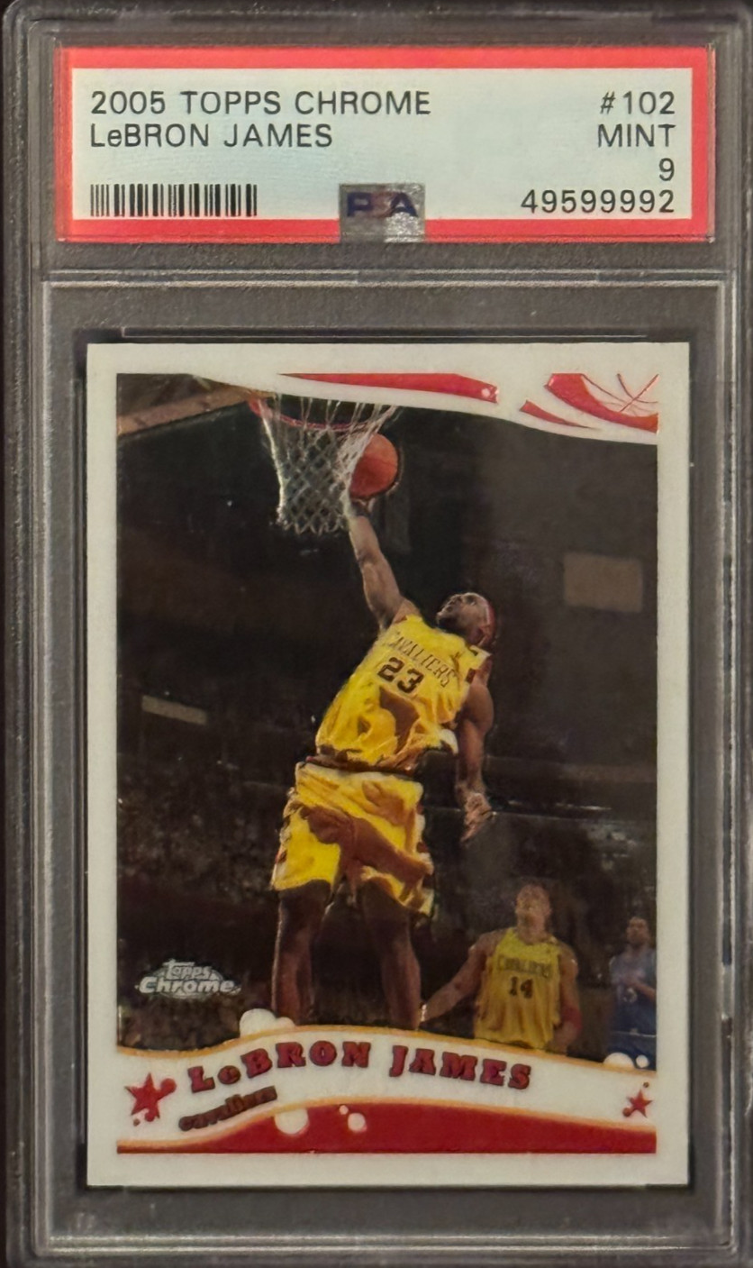 2005-06 TOPPS CHROME #102 LEBRON JAMES PSA 9 MINT 🔥🔥