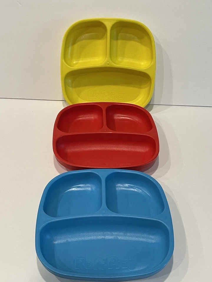 3 RePlay Geteilte Teller Kleinkind Kinder Stapelbar BPA Frei Hergestellt in den USA 7,5" - Bild 2 von 3