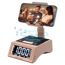 Gifts for Men Women,Cell Phone Stand with Wireless Bluetooth Rose Gold
