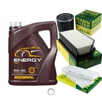 Mann Inspektionspaket Filterset 5L Mannol Energy 5W-30 FüR Hyundai I20 1.4 1.6