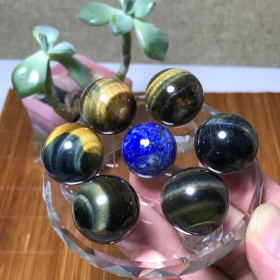 Natural lapis lazuli tiger eye gemstone Seven Star Array Specimen base 1313