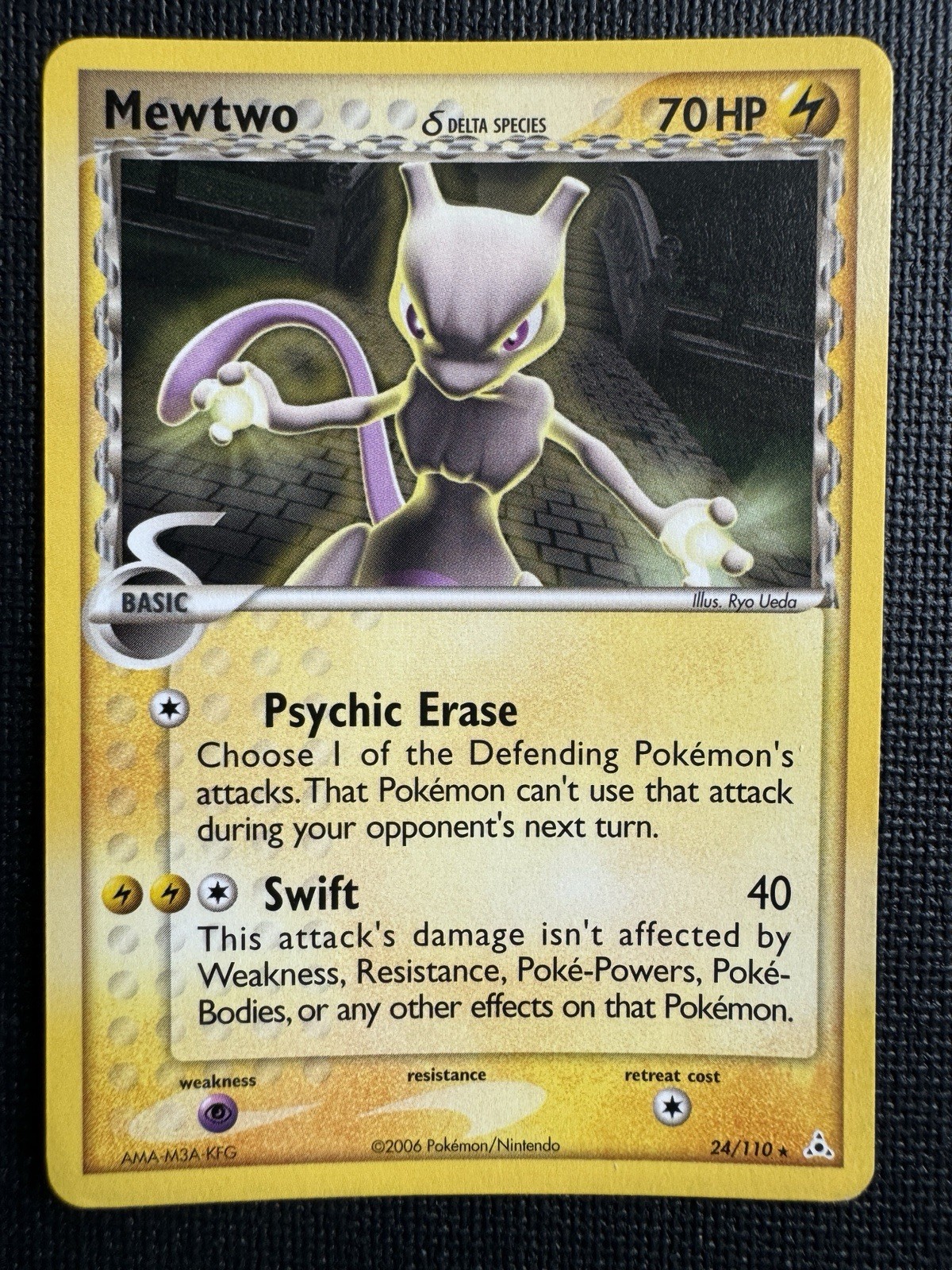 Pokemon Mewtwo Delta Species 24/110 EX Holon Phantoms Rare 2006 NM