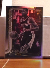 2025-26 Topps Basketball: Blackout: De'Aaron Fox-San Antonio Spurs