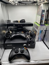 Microsoft Xbox 360 S Black 250GB Console W/ Kinect  10 Games- TESTED  CLEANED