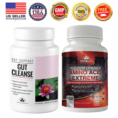 Gut Detox Cleanse Intestinal Health & Amino Acids BCAA Muscle Growth Supplements