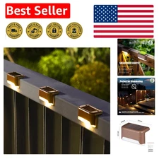 Brighten Your Outdoors - 16 Pack Solar Waterproof Deck Lights with Warm LED Glow