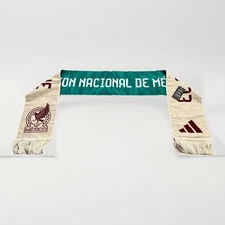 Adidas Ruffneck Unisex Green Brown Mexico National Soccer Team Scarf 69x7 NWT