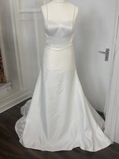 Catherine Parry Simple Satin Look Wedding Dress Label Size 12 Would Fit 8-10