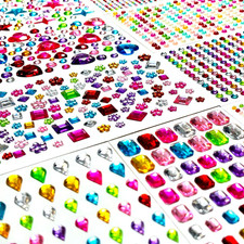 Rhinestone Gem Stickers for Kids Crafts   2651PCS Self-Adhesive Sparkly Gems wit