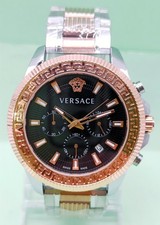 Fantastico Orologio da Polso Uomo Versace Indicatore Data Cronografo Analogico Quarzo