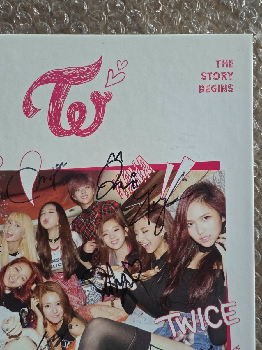 Jyp Twice Promo Sticker TWICE THE STORY BEGINS Album Autographed
