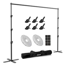 Backdrop Stand Heavy Duty, 10x10Ft Pipe and Drape Stand Adjustable Photo Back...